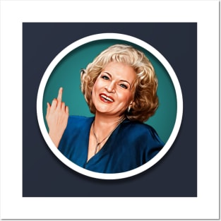 Betty White Flipping Off Posters and Art